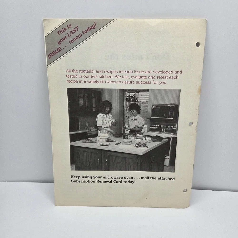 Vintage The Microwave Times Magazine Jan Feb 1988 Microwave Cooking Recipes Retr